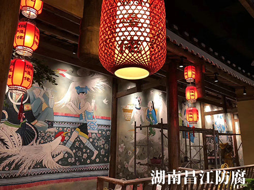 侗族風(fēng)情餐廳墻繪 (3)