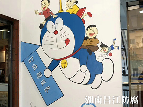 叮當(dāng)貓主題網(wǎng)吧墻繪 (6)